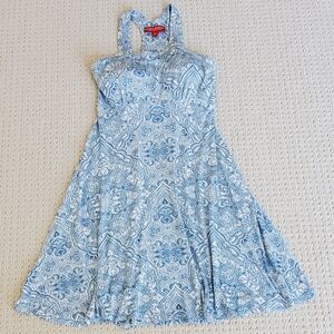 Krimson Klover PIPER Soft Stretchy Tank Casual Active Dress Blue/White, 2/4,NWOT